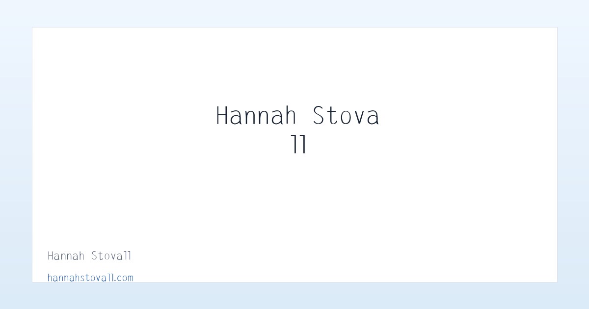 Hannah Stovall 主图